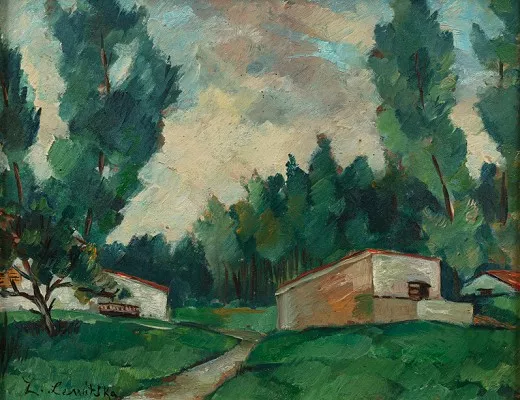 Maisons dans un paysage